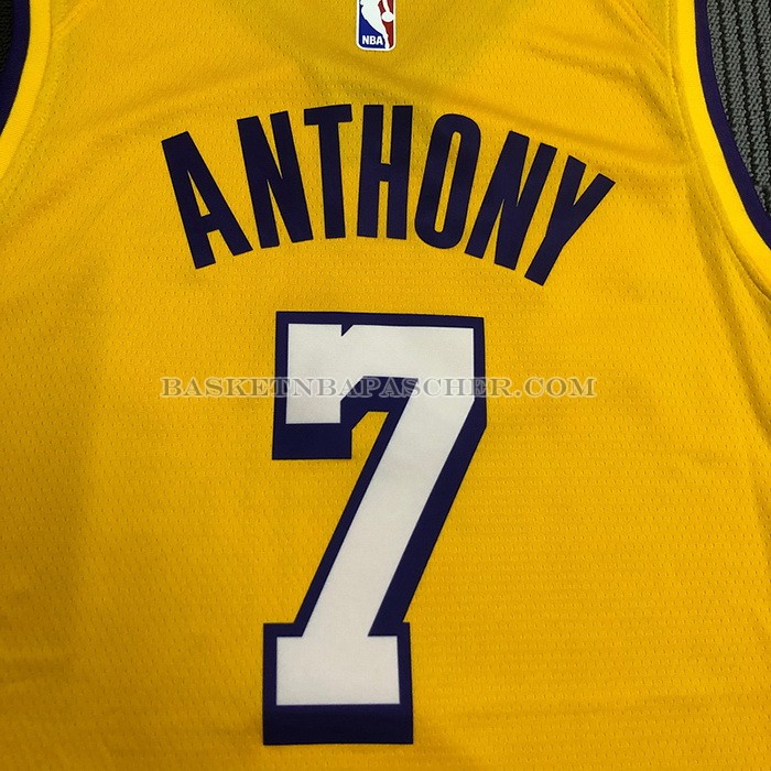 Maillot Los Angeles Lakers Carmelo Anthony NO 7 Ville 2019-20 Jaune